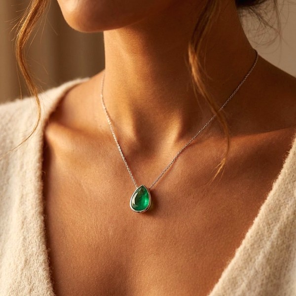 ΜΕΝΤΑΓΙΟΝ ΑΠΟ ΑΣΗΜΙ925 ΜΕ  ΟΠΑΛ ΠΕΤΡΑ ΚΑΙ ΖΙΡΚΟΝ ΠΕΤΡΕΣ