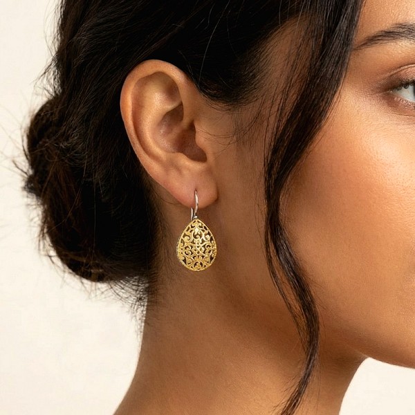 ΒΥΖΑΝΤΙΝΑ ΣΚΟΥΛΑΡΙΚΙΑ ΑΣΗΜΙ925 ΜΕ ΕΠΙΧΡΥΣΩΣΗ Κ18 K ΠΡΑΣΙΝΟ COPPER TYΡΚΟΥΑΖ ΠΕΤΡΑ