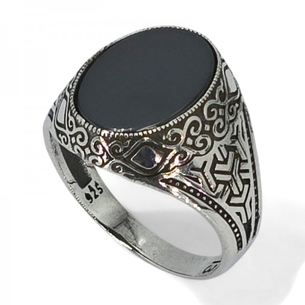 ΑΝΔΡΙΚΟ ΔΑΧΤΥΛΙΔΙ ΑΠΟ ΑΣΗΜΙ925 ΚΑΙ ΟΝΥΧΑ ΠΕΤΡΑ