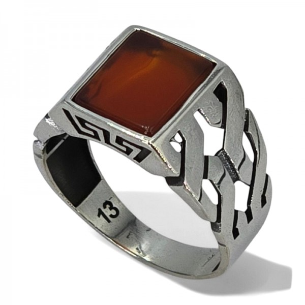 ΑΝΔΡΙΚΟ ΔΑΧΤΥΛΙΔΙ ΑΠΟ ΑΣΗΜΙ925 ΚΑΙ ΚΟΡΝΕΟΛΗ ΠΕΤΡΑ