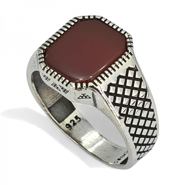 ΑΝΔΡΙΚΟ ΔΑΧΤΥΛΙΔΙ ΑΠΟ ΑΣΗΜΙ925 ΚΑΙ ΚΟΡΝΕΟΛΗ ΠΕΤΡΑ