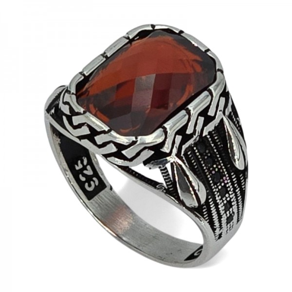 ΑΝΔΡΙΚΟ ΔΑΧΤΥΛΙΔΙ ΑΠΟ ΑΣΗΜΙ925 ΚΑΙ ΓΡΑΝΑΔΑ ΠΕΤΡΑ