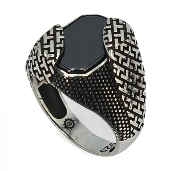 ΑΝΔΡΙΚΟ ΔΑΧΤΥΛΙΔΙ ΑΠΟ ΑΣΗΜΙ925 ΚΑΙ ΟΝΥΧΑ ΠΕΤΡΑ