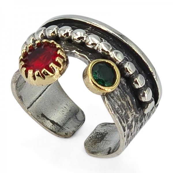 ΧΕΙΡΟΠΟΙΗΤΟ ΔΑΧΤΥΛΙΔΙ ΑΠΟ ΑΣΗΜΙ925 ΚΑΙ ΖΙΡΚΟΝ ΠΕΤΡΕΣ