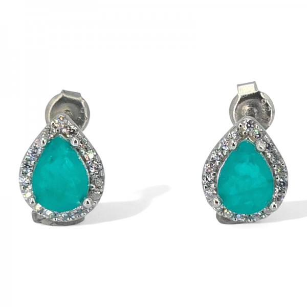 ΚΑΡΦΩΤΑ ΣΚΟΥΛΑΡΙΚΙΑ ΑΣΗΜΙ925 ΜΕ SWAROVSKI