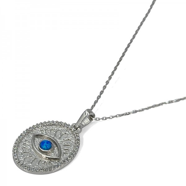 ΜΕΝΤΑΓΙΟΝ ΜΑΤΙ ΑΣΗΜΙ925 ΜΕ ΦΙΛΝΤΙΣΙ ΚΑΙ ΖΙΡΚΟΝ ΠΕΤΡΕΣ