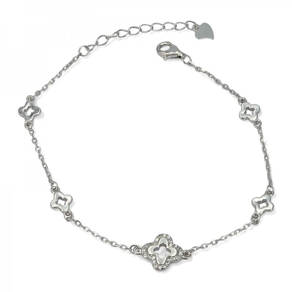 ΒΡΑΧΙΟΛΙ ΑΛΥΣΙΔΑ ΑΣΗΜΙ925 ΜΕ ΕΠΙΠΛΑΤΙΝΩΣΗ ΚΑΙ ΖΙΡΚΟΝ ΠΕΤΡΕΣ