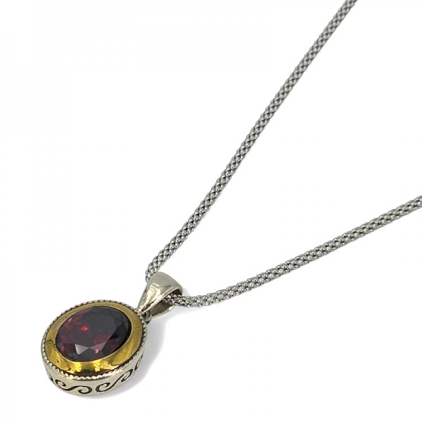 ΑΝΤΙΚΕ ΜΕΝΤΑΓΙΟΝ ΑΣΗΜΙ925 ΜΕ ΓΡΑΝΑΔΑ ΠΕΤΡΑ