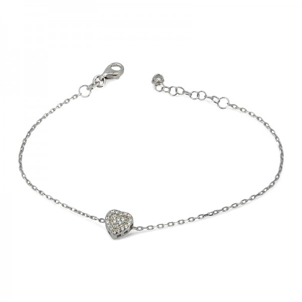 ΒΡΑΧΙΟΛΙ ΑΛΥΣΙΔΑ ΚΑΡΔΙΑ ΑΣΗΜΙ925 ΜΕ ΖΙΡΚΟΝ