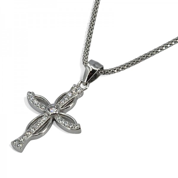 ΣΤΑΥΡΟΣ ΑΣΗΜΙ925 ΜΕ ΚΕΧΡΙΜΠΑΡΙ