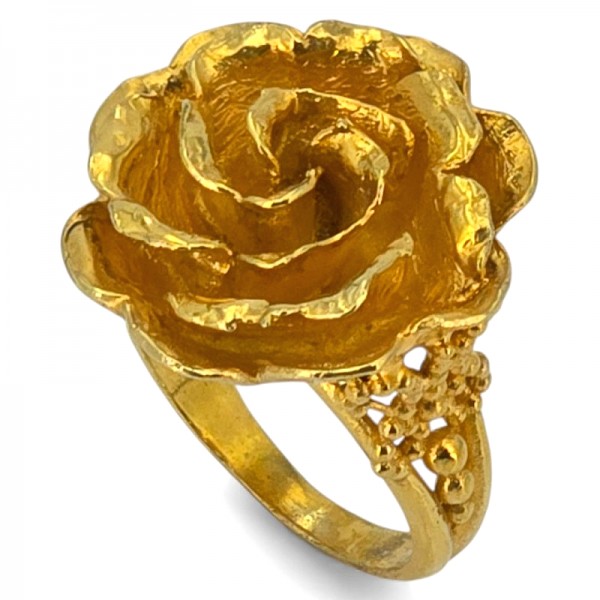 ΧΕΙΡΟΠΟΙΗΤΟ ΔΑΧΤΥΛΙΔΙ ΤΡΙΑΝΤΑΦΥΛΛΟ ΑΠΟ ΑΣΗΜΙ925 ΜΕ ΕΠΙΧΡΥΣΩΣΗ Κ18