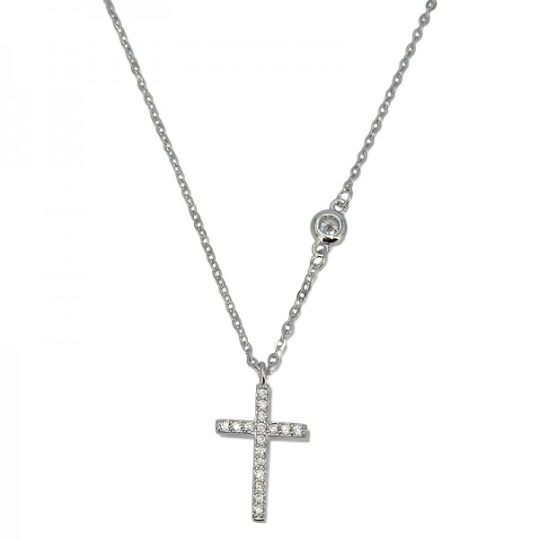 ΣΤΑΥΡΟΥΔΑΚΙ ΑΠΟ ΑΣΗΜΙ925 ΜΕ ΖΙΡΚΟΝ ΠΕΤΡΕΣ