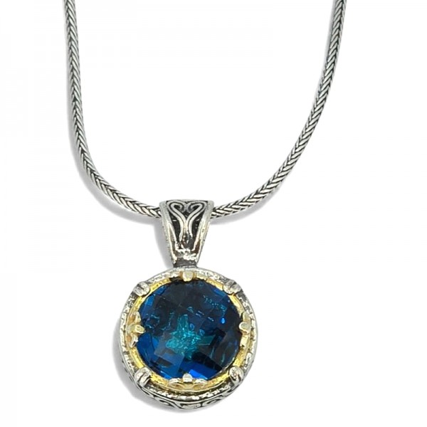 ΒΥΖΑΝΤΙΝΟ ΜΕΝΤΑΓΙΟΝ ΑΣΗΜΙ925 ΕΠΙΧΡΥΣΩΣΗ Κ18 ΚΑΙ ΖΙΡΚΟΝ ΠΕΤΡΑ