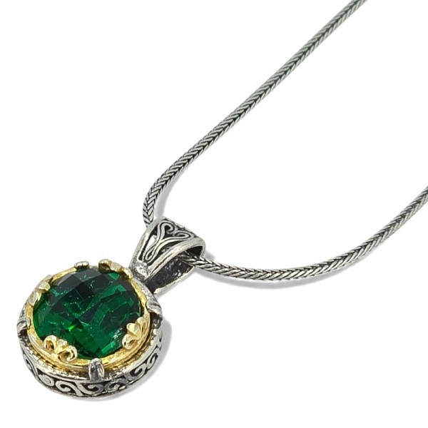 ΒΥΖΑΝΤΙΝΟ ΜΕΝΤΑΓΙΟΝ ΑΣΗΜΙ925 ΕΠΙΧΡΥΣΩΣΗ Κ18 ΚΑΙ ΖΙΡΚΟΝ ΠΕΤΡΑ