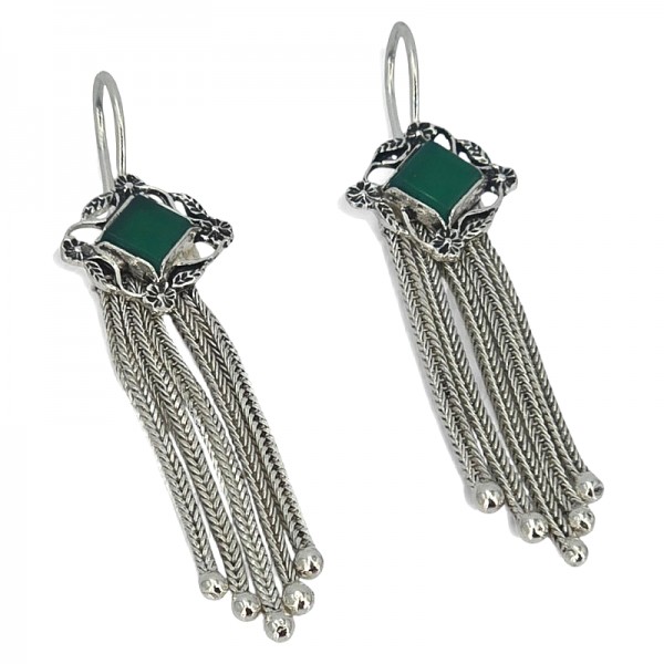 ΑΝΤΙΚΕ ΑΛΥΣΙΔΩΤΑ ΣΚΟΥΛΑΡΙΚΙΑ ΑΣΗΜΙ925 ΜΕ ΛΑΠΙΣ ΠΕΤΡΑ