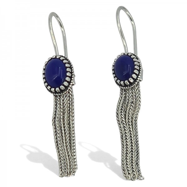 ΑΝΤΙΚΕ ΑΛΥΣΙΔΩΤΑ ΣΚΟΥΛΑΡΙΚΙΑ ΑΣΗΜΙ925 ΜΕ ΛΑΠΙΣ ΠΕΤΡΑ