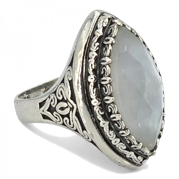 ΧΕΙΡΟΠΟΙΗΤΟ ΔΑΧΤΥΛΙΔΙ ΑΠΟ ΑΣΗΜΙ925 ΕΠΙΧΡΥΣΩΣΗ Κ18 Κ ΑΜΑΖΟΝΙΤΗ ΠΕΤΡΑ