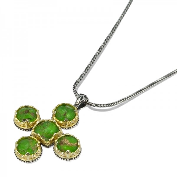 ΒΥΖΑΝΤΙΝΟΣ ΣΤΑΥΡΟΣ ΑΣΗΜΙ925 ΕΠΙΧΡΥΣΩΣΗ Κ18 ΚΑΙ ΦΙΛΝΤΙΣΙ ΠΕΤΡΕΣ