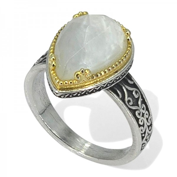 ΒΥΖΑΝΤΙΝΟ ΔΑΧΤΥΛΙΔΙ ΑΣΗΜΙ925 ΜΕ ΕΠΙΧΡΥΣΩΣΗ Κ18 ΚΑΙ ΦΙΛΝΤΙΣΙ