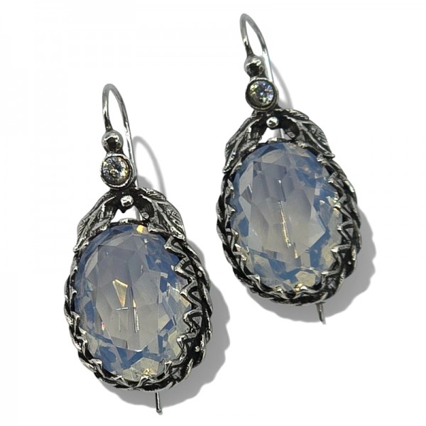 ΑΝΤΙΚΕ ΣΚΟΥΛΑΡΙΚΙΑ ΑΣΗΜΙ925 ΜΕ ΖΙΡΚΟΝ ΠΕΤΡΑ