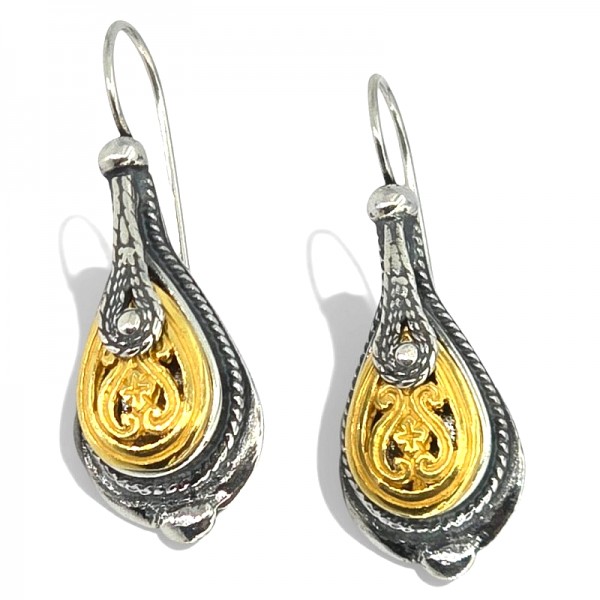 ΣΚΑΛΙΣΤΑ ΒΥΖΑΝΤΙΝΑ ΣΚΟΥΛΑΡΙΚΙΑ ΑΠΟ ΑΣΗΜΙ925 KΑΙ ΕΠΙΧΡΥΣΩΣΗ Κ18