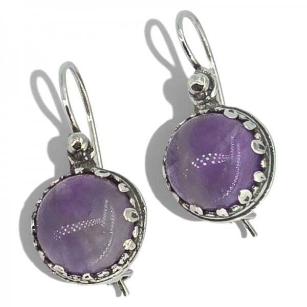 ΑΝΤΙΚΕ ΣΚΟΥΛΑΡΙΚΙΑ ΑΣΗΜΙ925 ΜΕ ΑΜΕΘΥΣΤΟ ΠΕΤΡΑ