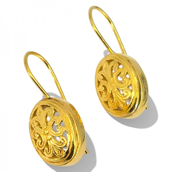 ΒΥΖΑΝΤΙΝΑ ΣΚΑΛΙΣΤΑ ΣΚΟΥΛΑΡΙΚΙΑ ΑΠΟ ΑΣΗΜΙ 925 Κ ΕΠΙΧΡΥΣΩΣΗ Κ18