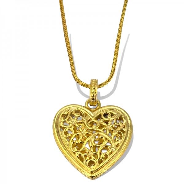 ΜΕΝΤΑΓΙΟΝ ΚΑΡΔΙΑ ΣΚΑΛΙΣΤΗ ΑΣΗΜΙ925 ΜΕ ΕΠΙΧΡΥΣΩΣΗ Κ18