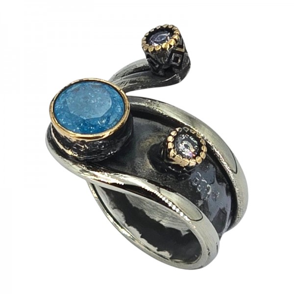 ΧΕΙΡΟΠΟΙΗΤΟ ΔΑΧΤΥΛΙΔΙ ΑΠΟ ΑΣΗΜΙ925 ΜΕ ΖΙΡΚΟΝ ΠΕΤΡΑ