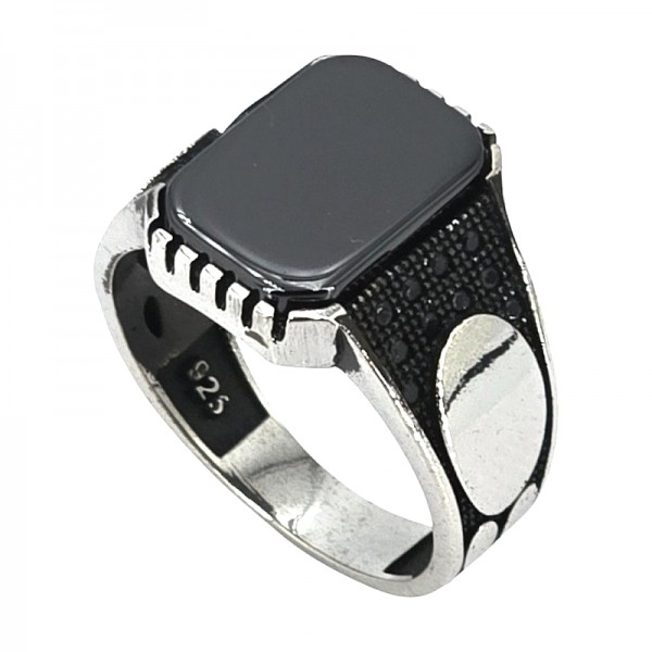 ΑΝΔΡΙΚΟ ΔΑΧΤΥΛΙΔΙ ΑΠΟ ΑΣΗΜΙ925 ΚΑΙ ΟΝΥΧΑ ΠΕΤΡΑ