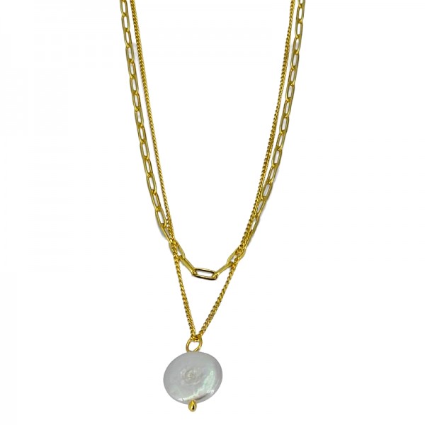 ΚΟΛΙΕ ΑΛΥΣΙΔΑ ΑΣΗΜΙ925 ΜΕ ΕΠΙΧΡΥΣΩΣΗ ΚΑΙ ΜΑΡΓΑΡΙΤΑΡΙ