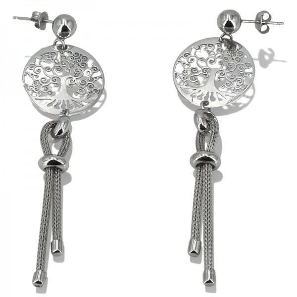 ΚΡΕΜΑΣΤΑ ΣΚΟΥΛΑΡΙΚΙΑ  ΔΕΝΤΡΟ ΖΩΗΣ ΑΣΗΜΙ925 ΜΕ ΕΠΙΠΛΑΤΙΝΩΣΗ