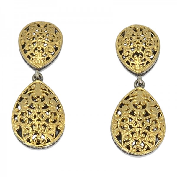 ΒΥΖΑΝΤΙΝΑ ΣΚΟΥΛΑΡΙΚΙΑ ΑΣΗΜΙ925 ΜΕ ΕΠΙΧΡΥΣΩΣΗ Κ18