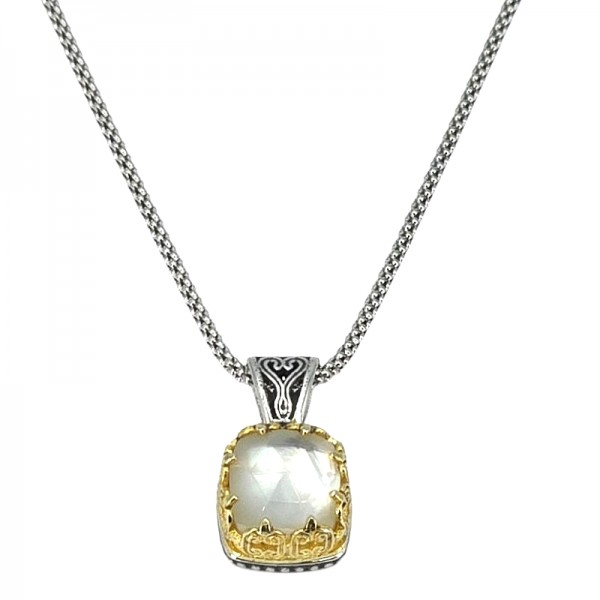 ΜΕΝΤΑΓΙΟΝ ΒΥΖΑΝΤΙΝΟ ΑΣΗΜΙ925 ΜΕ ΕΠΙΧΡΥΣΩΣΗ Κ18 ΚΑΙ ΦΙΛΝΤΙΣΙ ΠΕΤΡΑ