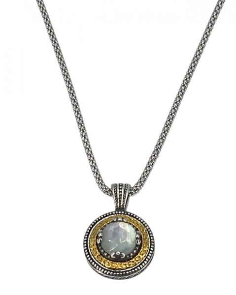 ΒΥΖΑΝΤΙΝΟ ΜΕΝΤΑΓΙΟΝ ΑΣΗΜΙ925 ΜΕ ΕΠΙΧΡΥΣΩΣΗ Κ18 ΚΑΙ ΦΙΛΝΤΙΣΙ