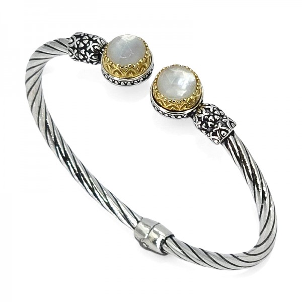 ΧΕΙΡΟΠΟΙΗΤΟ ΒΥΖΑΝΤΙΝΟ ΒΡΑΧΙΟΛΙ ΧΕΙΡΟΠΕΔΑ ΑΣΗΜΙ925 ΜΕ ΦΙΛΝΤΙΣΙ ΚΑΙ ΕΠΙΧΡΥΣΩΣΗ Κ18