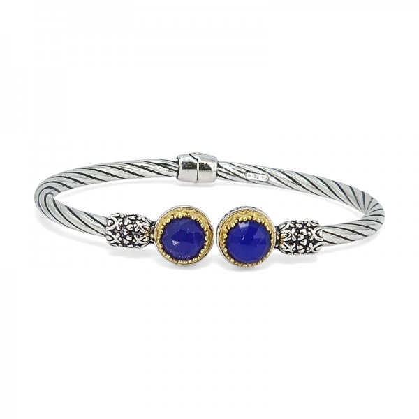 ΧΕΙΡΟΠΟΙΗΤΟ ΒΥΖΑΝΤΙΝΟ ΒΡΑΧΙΟΛΙ ΧΕΙΡΟΠΕΔΑ ΑΣΗΜΙ925 ΜΕ ΛΑΠΙΣ ΚΑΙ ΕΠΙΧΡΥΣΩΣΗ Κ18