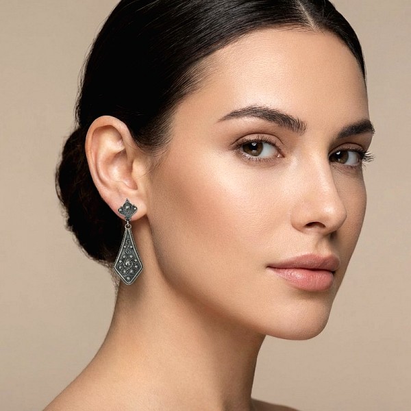 ΚΑΡΩΤΑ ΚΡΕΜΑΣΤΑ ΦΙΛΙΓΚΡΑΝ ΧΕΙΡΟΠΟΙΗΤΑ ΣΚΟΥΛΑΡΙΚΙΑ ΑΠΟ ΑΣΗΜΙ925 ΚΑΙ ΕΠΙΧΡΥΣΩΣΗ Κ18