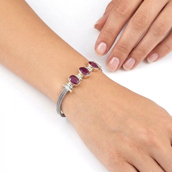 ΑΛΥΣΙΔΩΤΟ ΒΡΑΧΙΟΛΙ ΑΣΗΜΙ925 ΜΕ ΣΟΔΑΛΙΤΗ ΠΕΤΡΑ