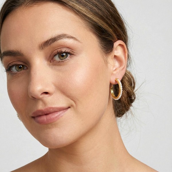 ΚΡΙΚΟΙ ΣΚΟΥΛΑΡΙΚΙΑ ΑΠΟ ΑΣΗΜΙ925 ΕΠΙΧΡΥΣΩΣΗ Κ18 ΚΑΙ ΠΕΡΛΑ