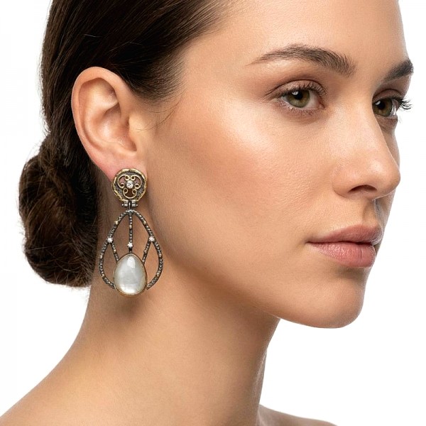 ΑΝΤΙΚΕ ΧΕΙΡΟΠΟΙΗΤΑ ΣΚΟΥΛΑΡΙΚΙΑ ΑΣΗΜΙ925 ΚΑΙ ΑΧΑΤΗ ΠΕΤΡΑ