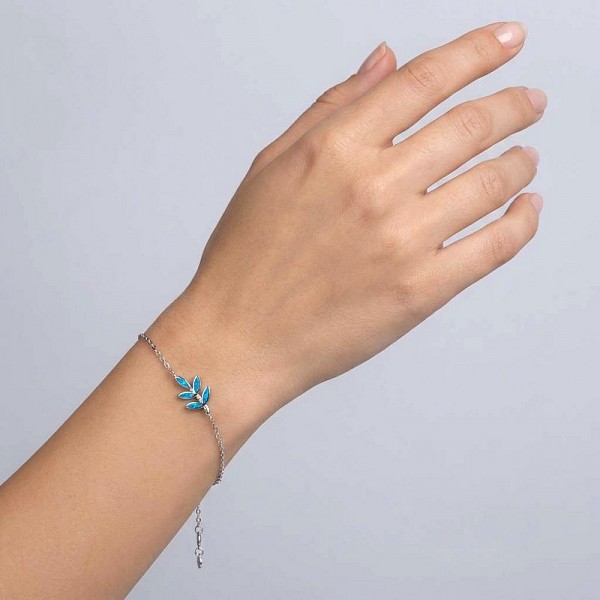 ΒΡΑΧΙΟΛΙ ΑΠΟ ΑΣΗΜΙ925 ΜΕ ΟΠΑΛ ΠΕΤΡΑ