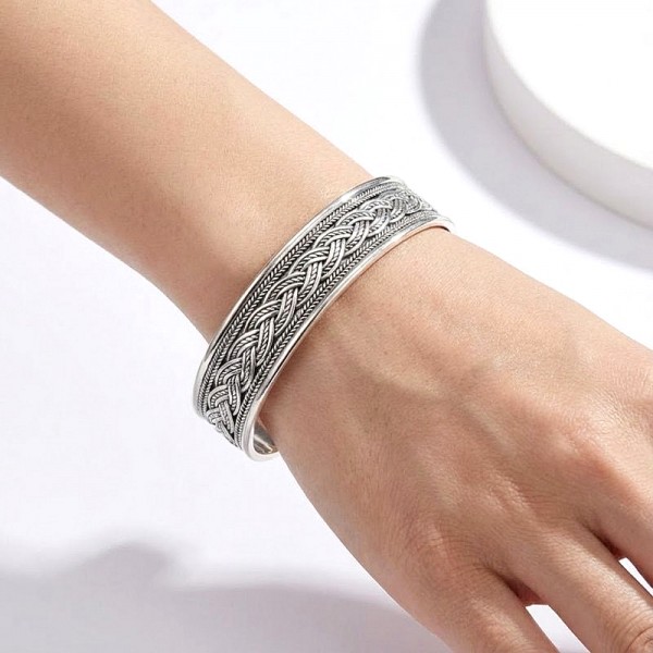 ΧΕΙΡΟΠΟΙΗΤΟ ΒΡΑΧΙΟΛΙ ΑΣΗΜΙ925 ΜΕ ΚΕΧΡΙΜΠΑΡΙ