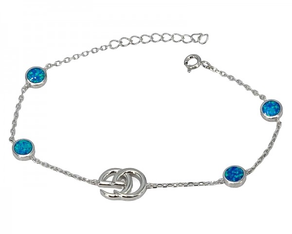 ΒΡΑΧΙΟΛΙ ΑΠΟ ΑΣΗΜΙ925 ΜΕ ΟΠΑΛ ΠΕΤΡΕΣ