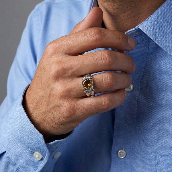 ΑΝΔΡΙΚΟ ΔΑΧΤΥΛΙΔΙ ΑΠΟ ΑΣΗΜΙ925 ΚΑΙ ΦΙΛΝΤΙΣΙ ΠΕΤΡΑ