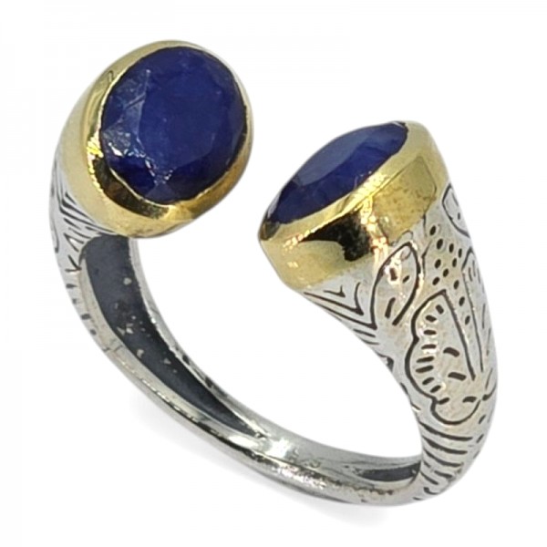 ΑΝΤΙΚΕ ΔΑΧΤΥΛΙΔΙ ΑΣΗΜΙ925 ΜΕ ΛΑΠΙΣ ΠΕΤΡΕΣ