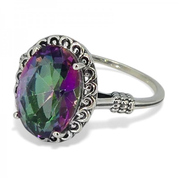 ΑΝΤΙΚΕ ΔΑΧΤΥΛΙΔΙ ΑΣΗΜΙ925 ΜΕ ΣΟΥΛΤΑΝΙΤΗ ΠΕΤΡΑ