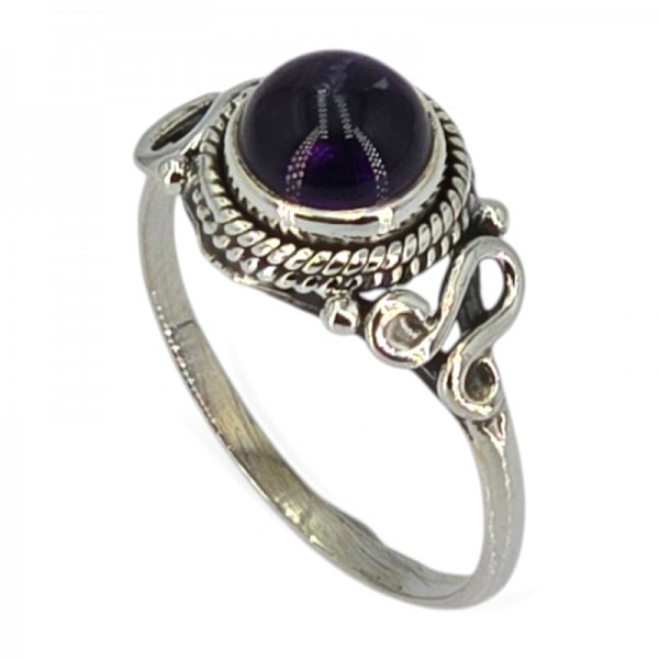 ΑΝΤΙΚΕ ΔΑΧΤΥΛΙΔΙ ΑΣΗΜΙ925 ΜΕ ΑΜΕΘΥΣΤΟ ΠΕΤΡΑ