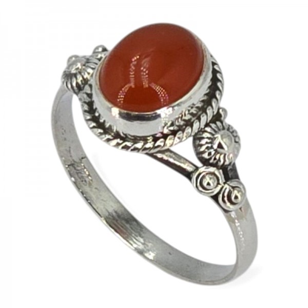 ΑΝΤΙΚΕ ΔΑΧΤΥΛΙΔΙ ΑΣΗΜΙ925 ΜΕ ΚΟΡΝΕΟΛΗ ΠΕΤΡΑ