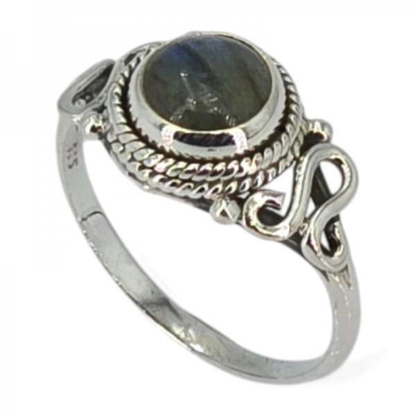 ΑΝΤΙΚΕ ΔΑΧΤΥΛΙΔΙ ΑΣΗΜΙ925 ΜΕ ΛΑΜΠΡΑΝΤΟΡΙΤΗ ΠΕΤΡΑ